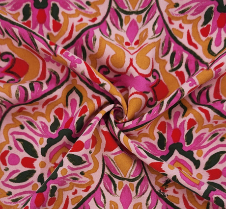 Rayon Challis 1D1915 Teaberry Rayon Fabric - Teaberry, 54/55" Width