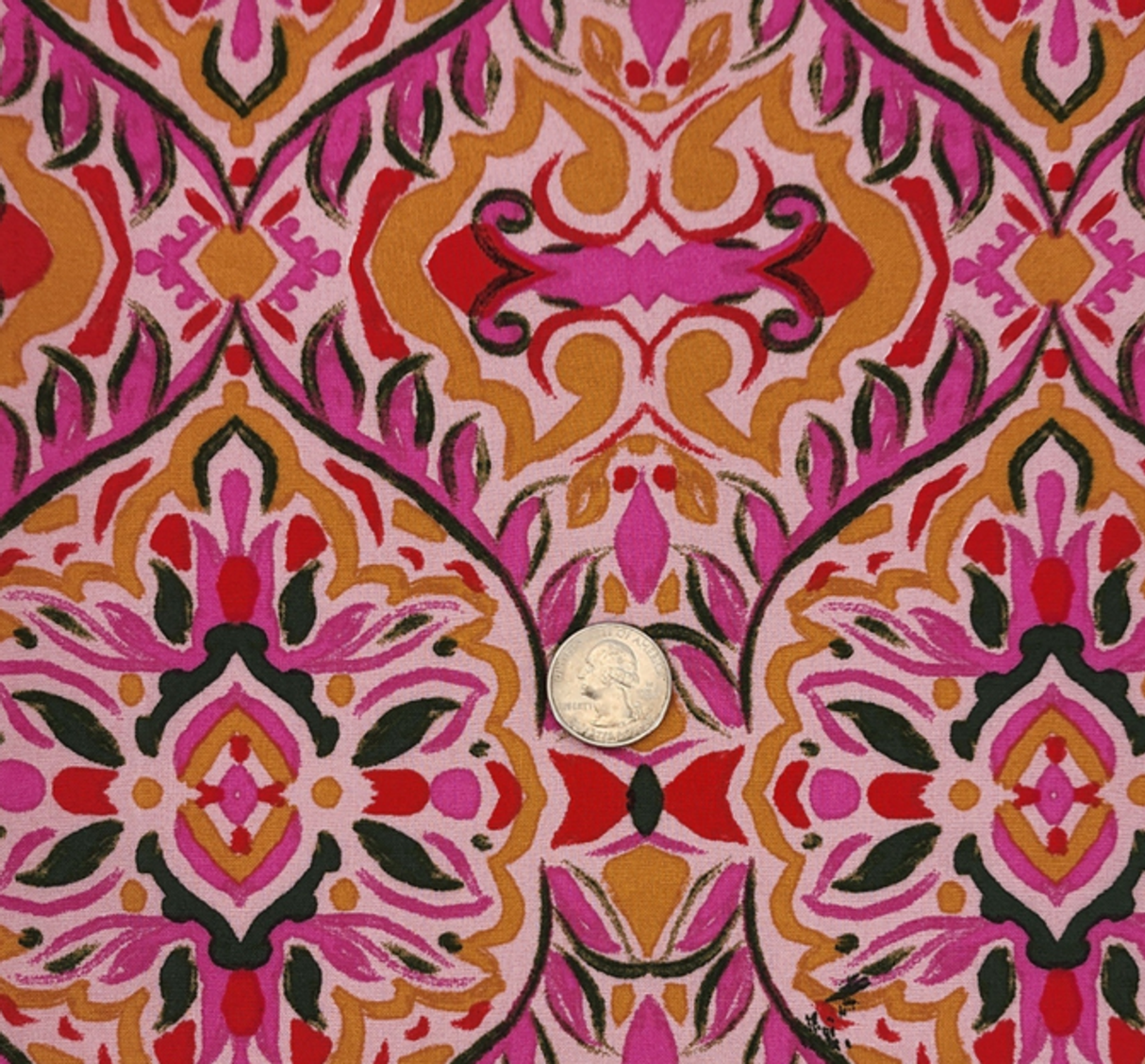 1 Yard Teaberry Rayon Challis Fabric Soft Lightweight 100% Rayon, 54/55" Wide for Flowing Apparel