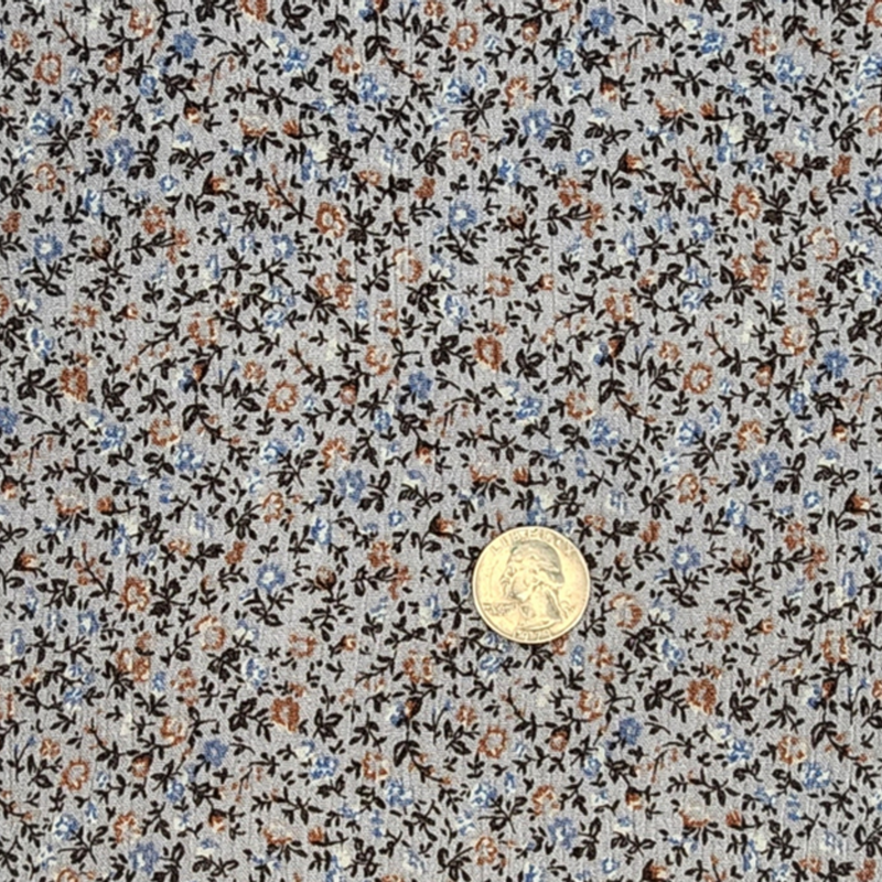 1 Yard Rayon Crinkle Gray Woven Fabric, 50/52″ Wide 100% Rayon