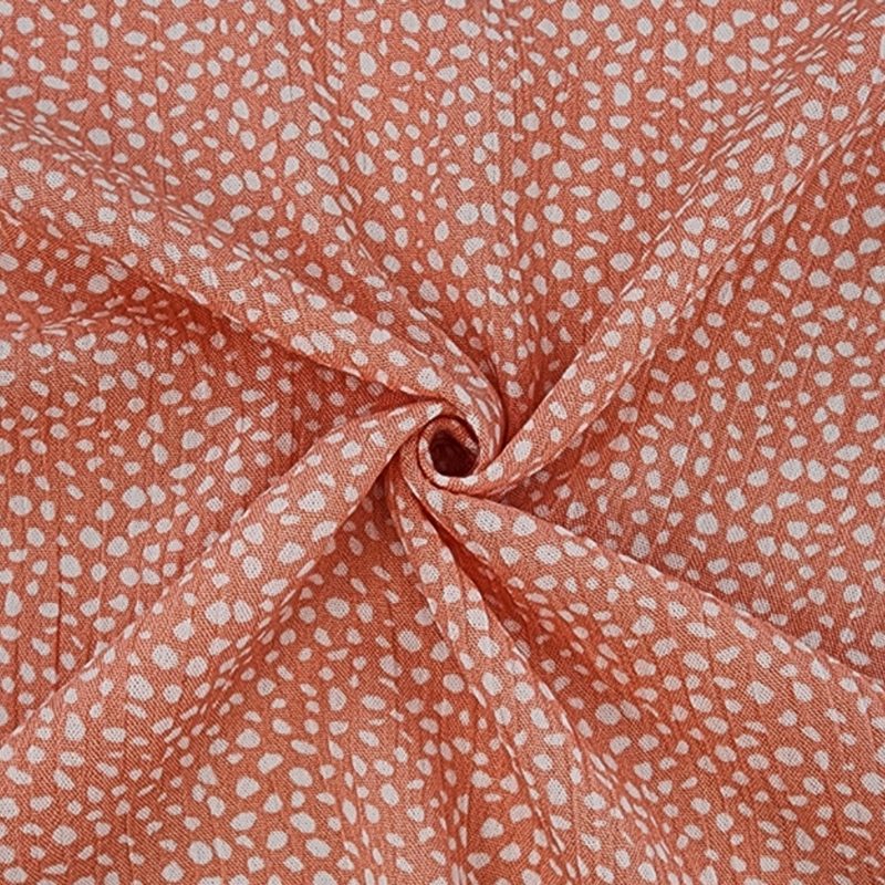 1 Yard Rayon Crinkle Peach Ivory Fabric for Blouses Dresses Skirts and Scarves 50 52 Width