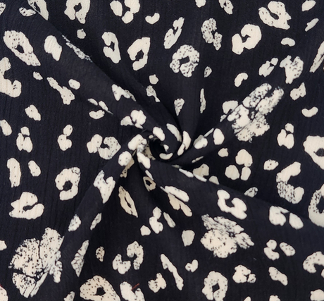 Rayon Crinkle 1D1156 Polar Night Rayon Fabric - Polar Night, Crinkle Texture, 50/52" Width (1 Yard)