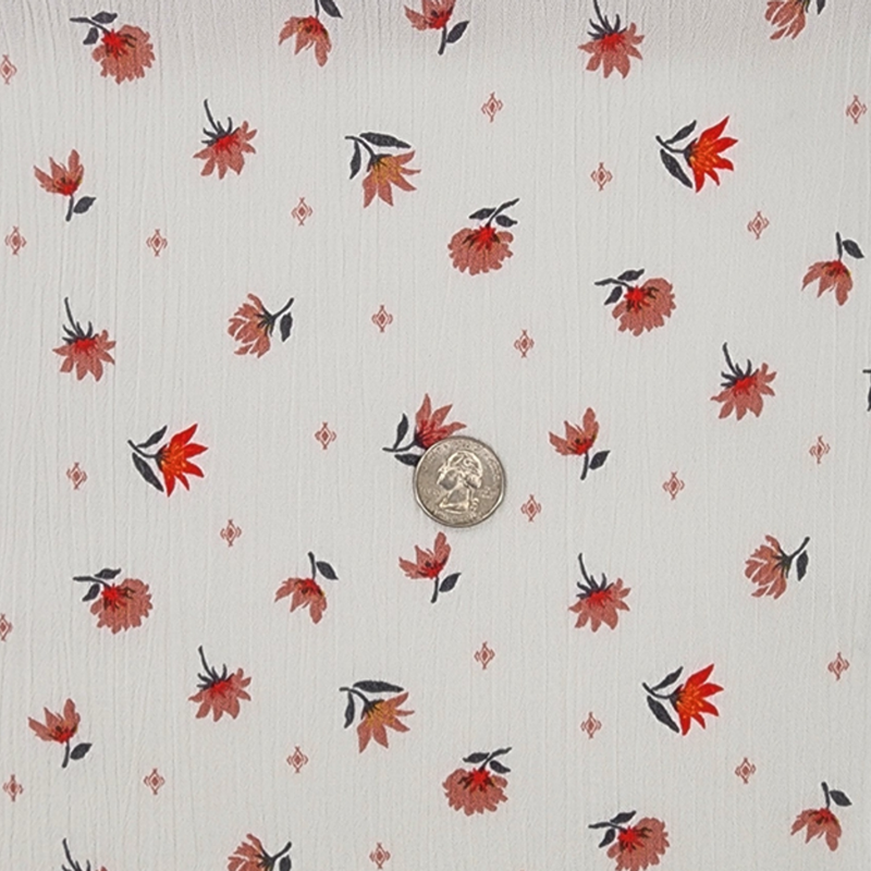 1 Yard Rayon Crinkle Ivory 50/52” Lightweight Textured Fabric