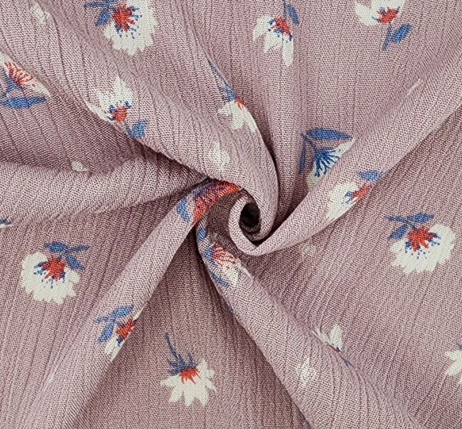 Rayon Crinkle 1D1161 Rayon Fabric - Lavender, Crinkle Texture, 50/52" Width