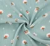 Rayon Crinkle 100 Percent Rayon Fabric - Seafoam, Crinkle Texture, 50/52" Width