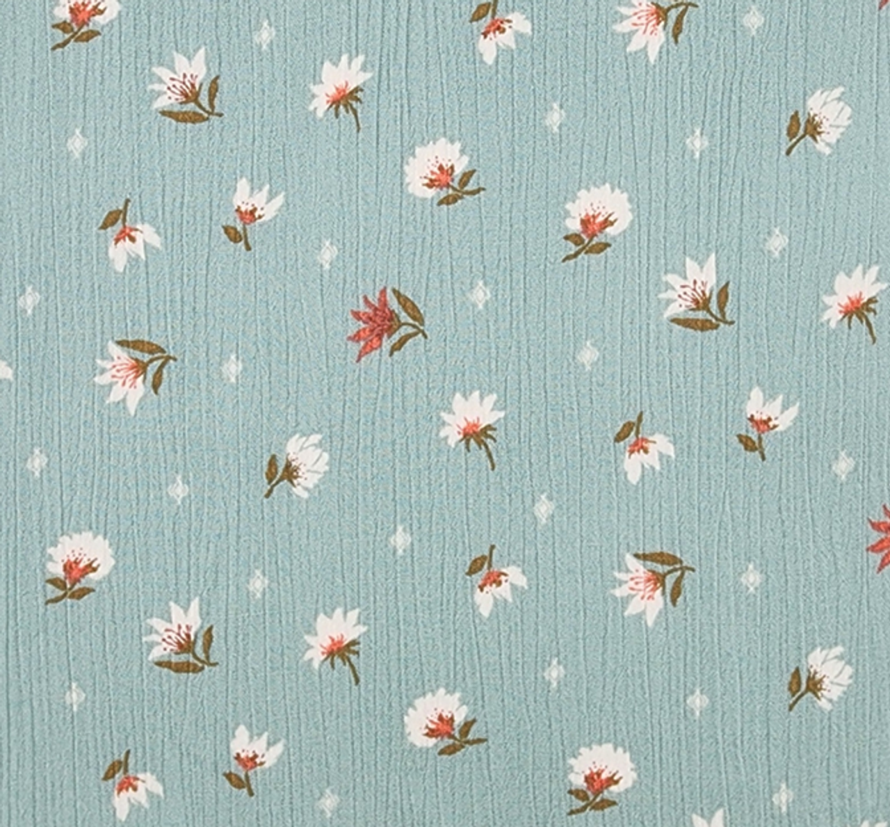 1 Yard Rayon Crinkle Seafoam 50/52” Lightweight Textured Fabric