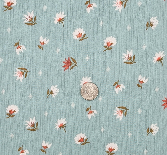 Rayon Crinkle 100 Percent Rayon Fabric - Seafoam, Crinkle Texture, 50/52" Width