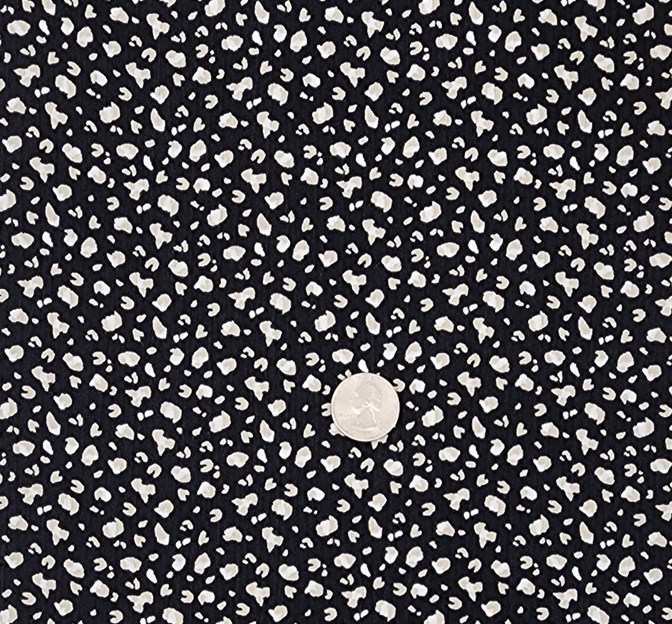 Rayon Crinkle 1D1167 100 Percent Rayon Fabric - Black/Taupe Crinkle Texture, 50/52" Width
