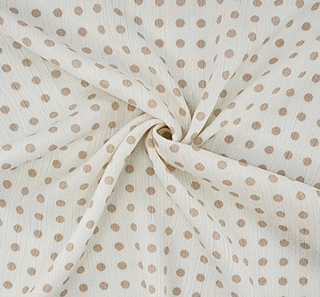 Rayon Crinkle 1D1234 100 Percent Rayon Fabric - Ivory, Crinkle Texture, 50/52" Width