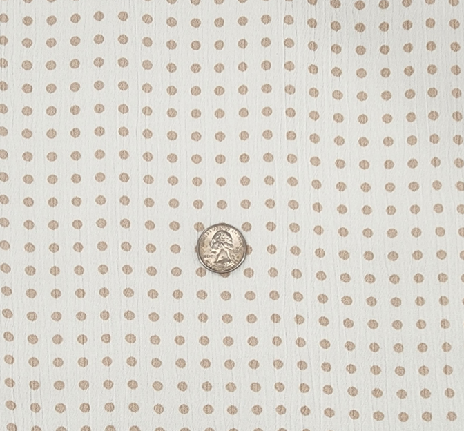 Rayon Crinkle 1D1234 100 Percent Rayon Fabric - Ivory, Crinkle Texture, 50/52" Width