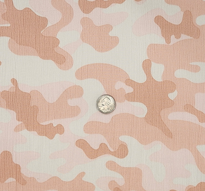 Rayon Crinkle 1D1237 Peach Rayon Fabric - Peach Textured, 50/52" Width
