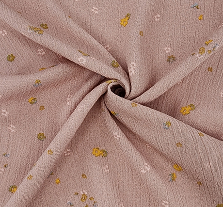 1 Yard Soft Mauve Rayon Crinkle Woven Fabric 50/52 Inch Wide Perfect for Sewing Projects