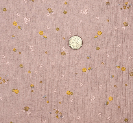 1 Yard Mauve Rayon Crinkle Fabric for Blouses Dresses Skirts and Lightweight Apparel 50/52" Width