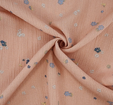 1 Yard Mauve Rayon Crinkle Woven Fabric for Garments and Crafts 50/52 Inch Wide