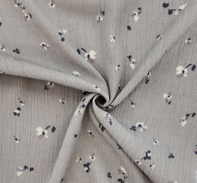 Rayon Crinkle 1D1287 Rayon Fabric - Silver Crinkle, 50/52" Width