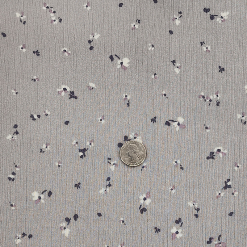 1 Yard Rayon Crinkle Silver Woven Fabric, 50/52″ Wide 100% Rayon