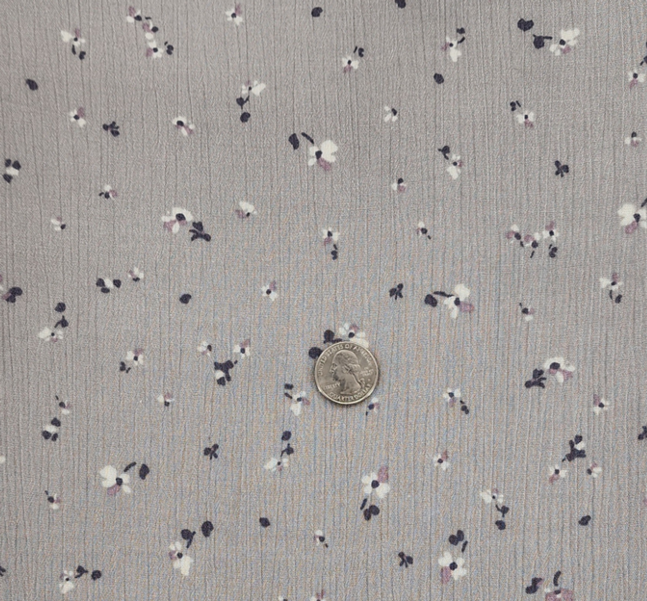 1 Yard Rayon Crinkle Silver Woven Fabric, 50/52″ Wide 100% Rayon