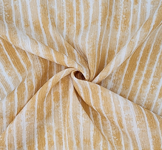 Rayon Crinkle 1D1379 Yellow Rayon Fabric - Yellow Crinkle Texture, 50/52" Width