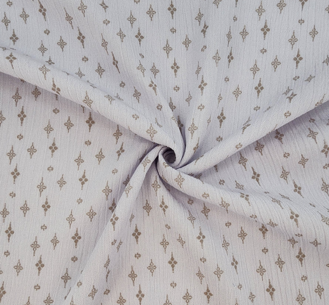 1 Yard Soft Lavender Taupe Rayon Crinkle Fabric by the Yard Lightweight 50/52" Wide 125 GSM