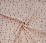 Rayon Crinkle 1D1410 100 Percent Rayon Fabric - Vanilla/Taupe, Crinkle Texture, 50/52" Width