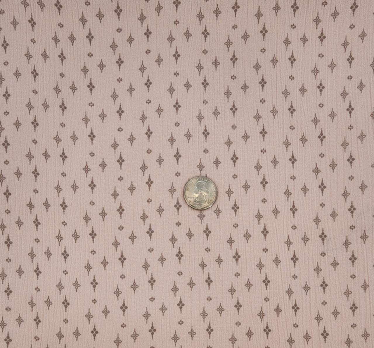 1 Yard 50/52" Vanilla Taupe Rayon Crinkle Fabric Lightweight 125 GSM Crepon Material for Fashion Sewing