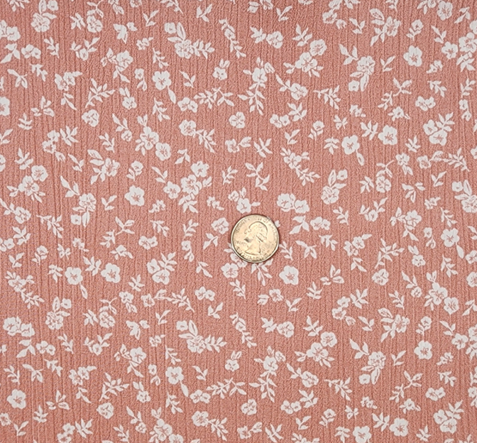 Rayon Crinkle 1D1414 Coral Cloud Rayon Fabric - Coral Cloud, 50/52" Width