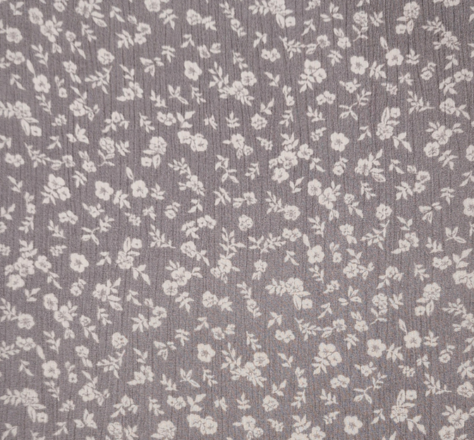 Rayon Crinkle 1D1414 Rayon Fabric - Gray, Crinkle Texture, 50/52" Width