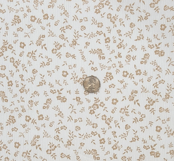 1 Yard Soft Ivory Rayon Crinkle Apparel Fabric 50 Inch Width