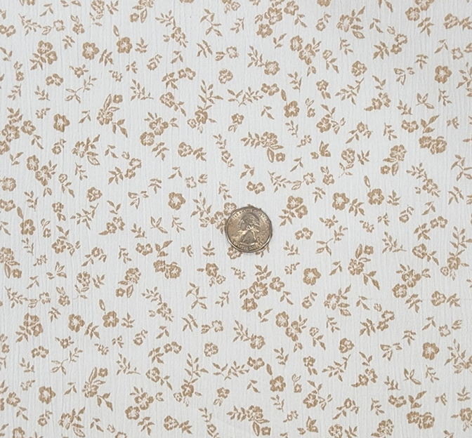 Rayon Crinkle 100 Percent Rayon Fabric - Ivory Textured Crinkle, 50/52" Width