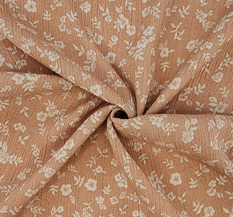 Rayon Crinkle 1D1414 Sandstone Rayon Fabric - Sandstone, Crinkle Texture, 50/52" Width