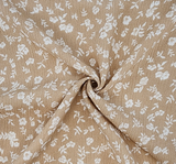 1 Yard Lightweight Taupe Rayon Crinkle Fabric 50/52" Wide Woven Material Perfect for Flowing Garments