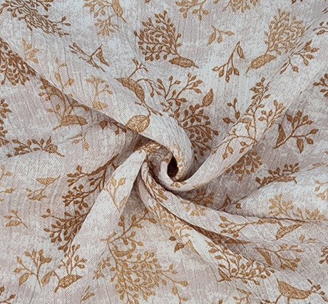 Rayon Crinkle 1D1456 Taupe Rayon Fabric - Taupe Crinkle, 50/52" Width