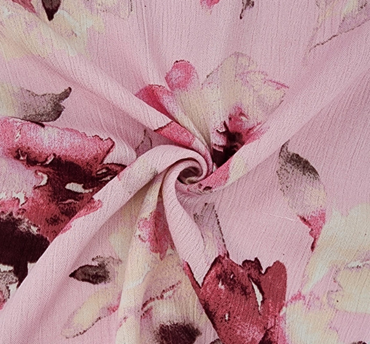 1 Yard Dusty Pink 100% Rayon Crinkle Fabric 50/52" Wide Lightweight Crepon