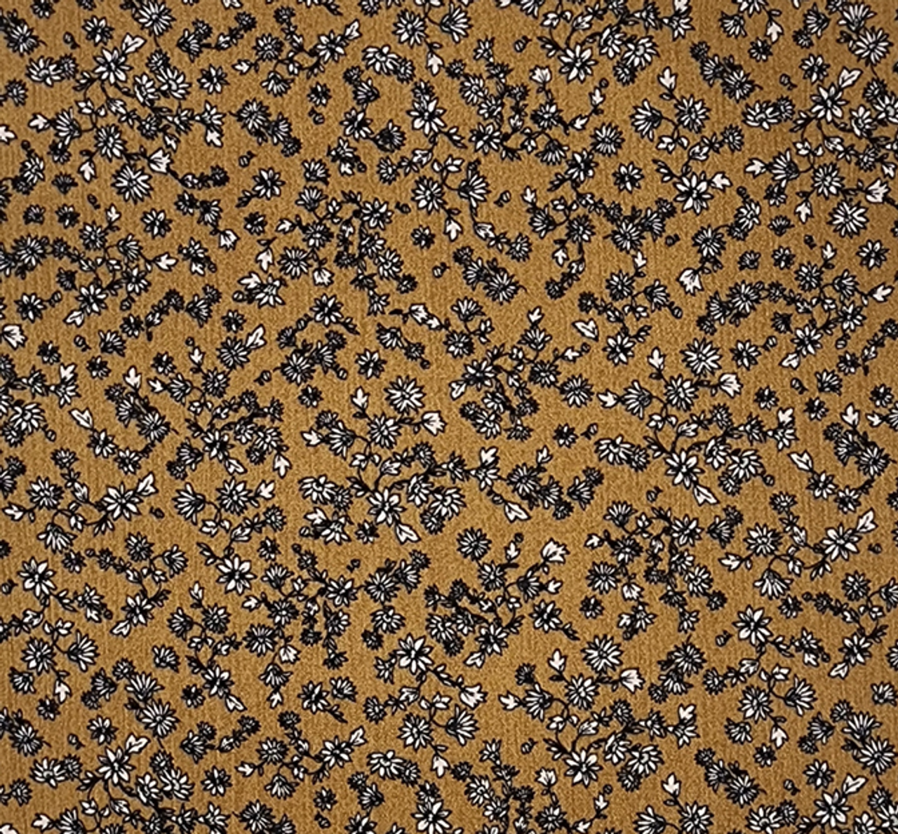 1 Yard Mustard Gold Rayon Crinkle Fabric 50/52" Wide Lightweight Textured Apparel Material