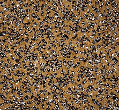 Rayon Crinkle 1D1531 100 Percent Rayon Fabric - Mustard Gold, Crinkled Texture, 50/52" Width