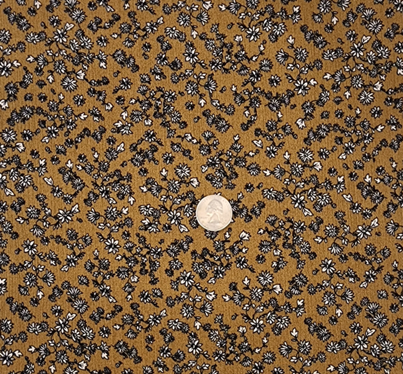 1 Yard Mustard Gold Rayon Crepon Crinkle Fabric Rayon Apparel Lightweight Drape 50/52 Inch Width