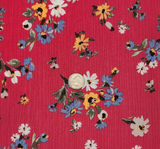 Rayon Crinkle 1D1583 Teaberry Rayon Fabric - Teaberry Crinkle Texture, 50/52" Width (1 Yard)