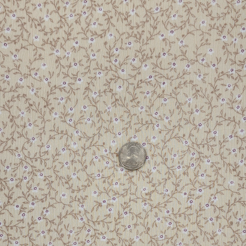 1 Yard Rayon Crinkle Cream Bread Fabric, 50/52" Wide Lightweight Apparel Material