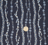 Rayon Crinkle 1D1652 100 Percent Rayon Fabric - Navy Blue, Crinkled Texture, 50/52" Width