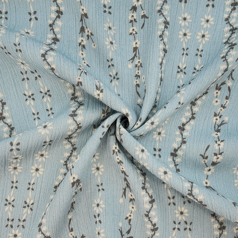 1 Yard Rayon Crinkle Fabric Sky Gray Rayon Sky Gray 50 to 52 Inches Wide