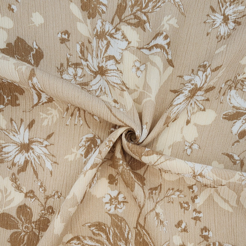 1 Yard Lightweight Soft Rayon Crinkle Fabric for Dresses Skirts Blouses Width 50/52"