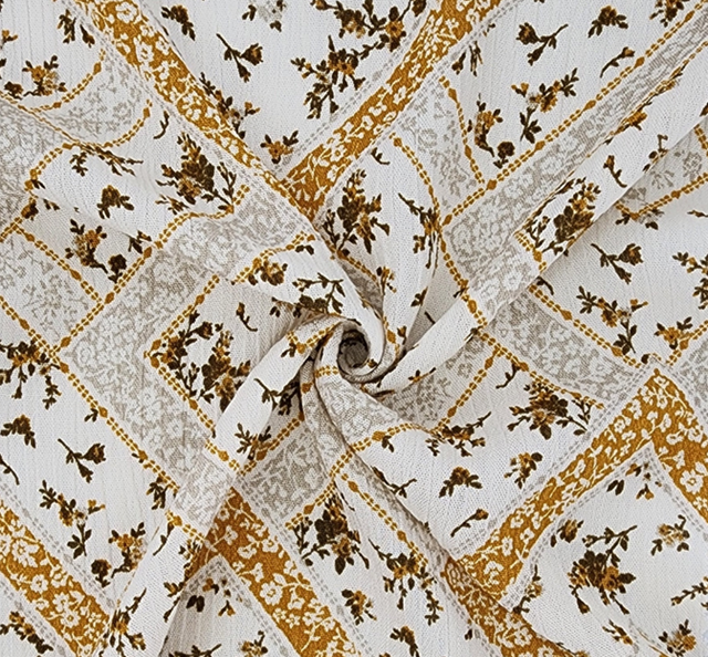 Rayon Crinkle 1D1659 Honey Gold Rayon Fabric - Honey Gold, Crinkle Texture, 50/52" Width