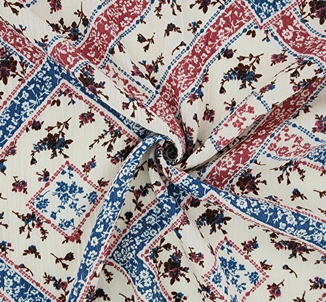 Rayon Crinkle 1D1659 Spring Blue Rayon Fabric - Spring Blue, Crinkle Texture, 50/52" Width (1 Yard)