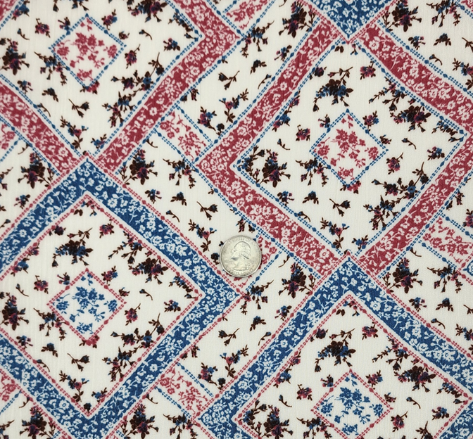 Rayon Crinkle 1D1659 Spring Blue Rayon Fabric - Spring Blue, Crinkle Texture, 50/52" Width (1 Yard)