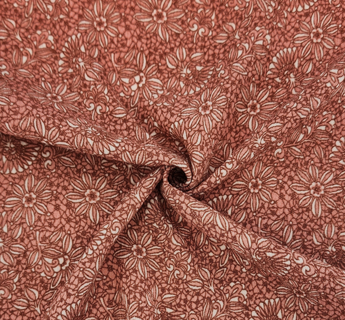 Rayon Crinkle 1D1698 100 Percent Rayon Fabric - Coral Pink, Textured Crinkle, 50/52" Width