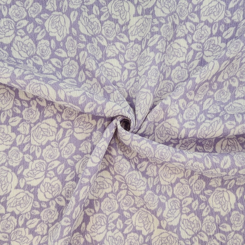 1 Yard Violet Rayon Crinkle Apparel Fabric, 50/52” Wide, Lightweight & Drapable