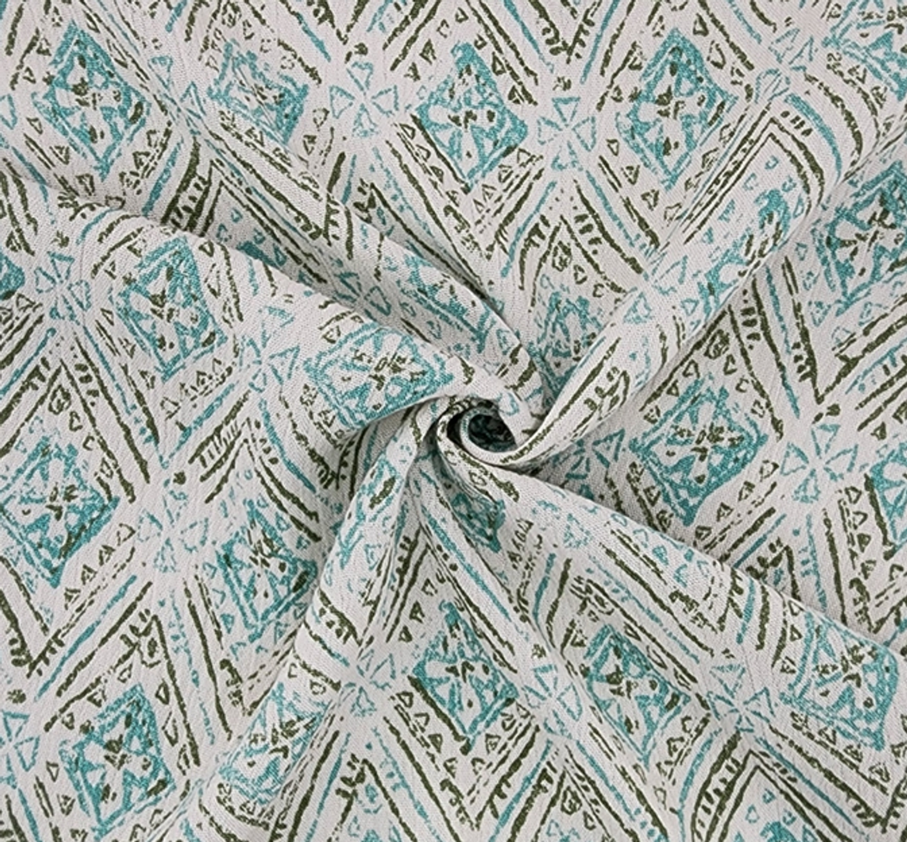 1 Yard Aqua Rayon Crinkle Fabric, Lightweight 50/52” Wide Apparel Material