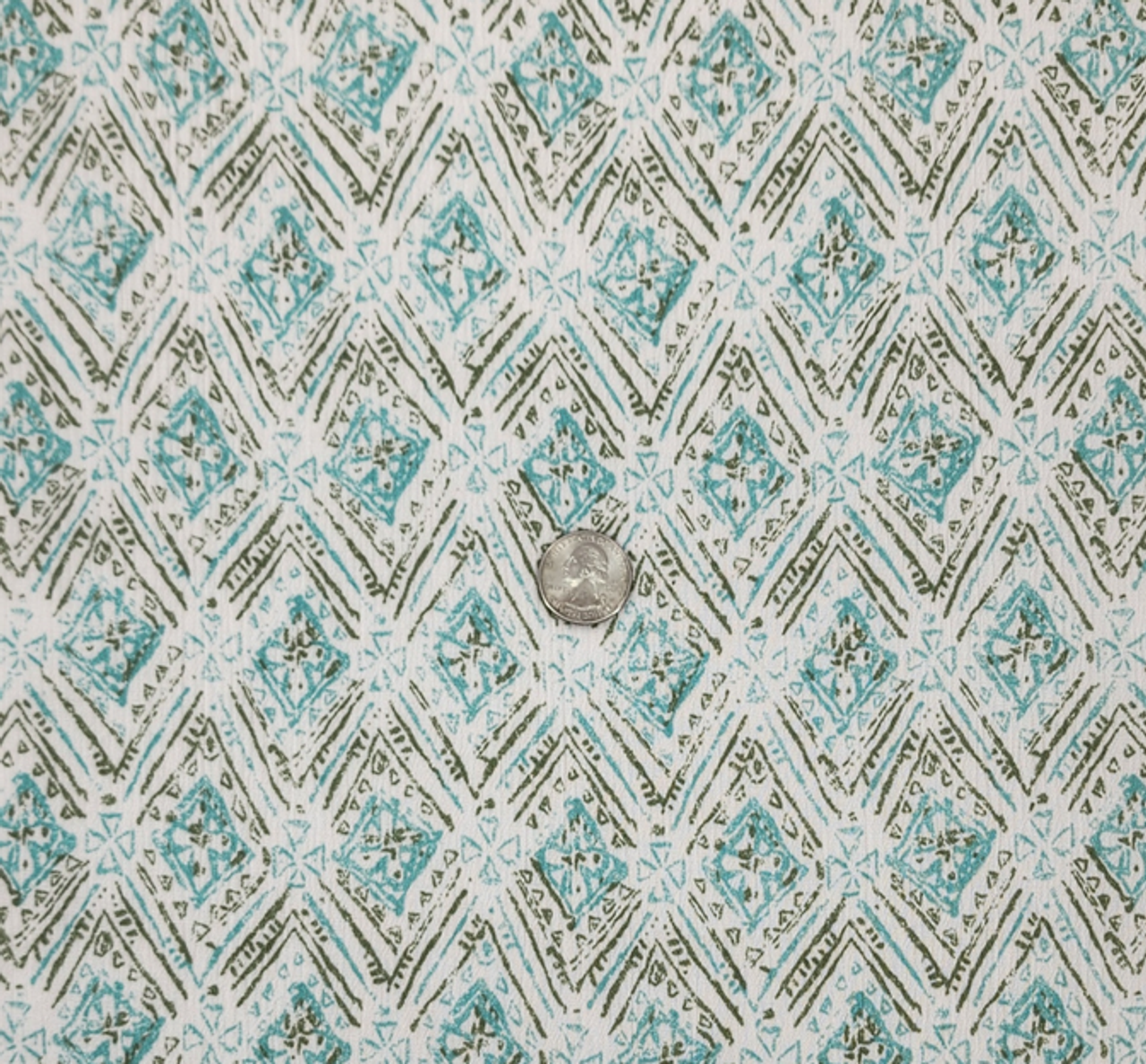 1 Yard Aqua Rayon Crinkle Fabric, Lightweight 50/52” Wide Apparel Material