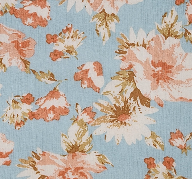 Rayon Crinkle 1D1809 Rayon Fabric - Aqua Textured, 50/52" Width