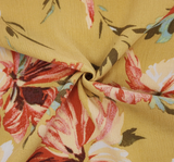 Rayon Crinkle 1D1812 Golden Yellow Rayon Fabric - Golden Yellow, Crinkle Texture, 50/52" Width