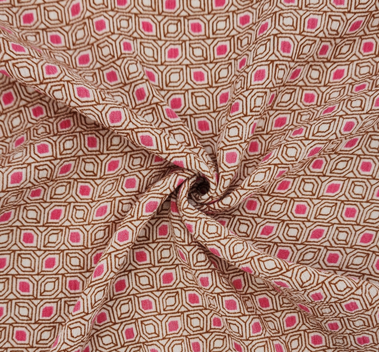 Strawberry Rayon Crinkle 1 Yard Fabric Lightweight 50/52" Textured Fabric for Dresses & Accessories